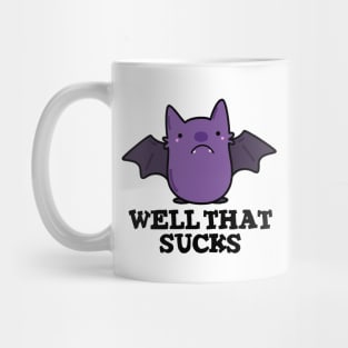 Well That Sucks Cute Baby Bat Pun Mug